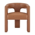 thumbnail image 3 of NPD Furniture Sherlyn Faux Leather Dining Side Chair in Vintage Cider, 3 of 16