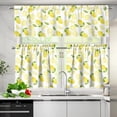 thumbnail image 3 of Kitchen Curtains and Valances Set Lemon Printed, Durable Washable Farmhouse Cafe Window Decorations Rod Pocket Curtains and Valances 3-Piece Set, 3 of 5
