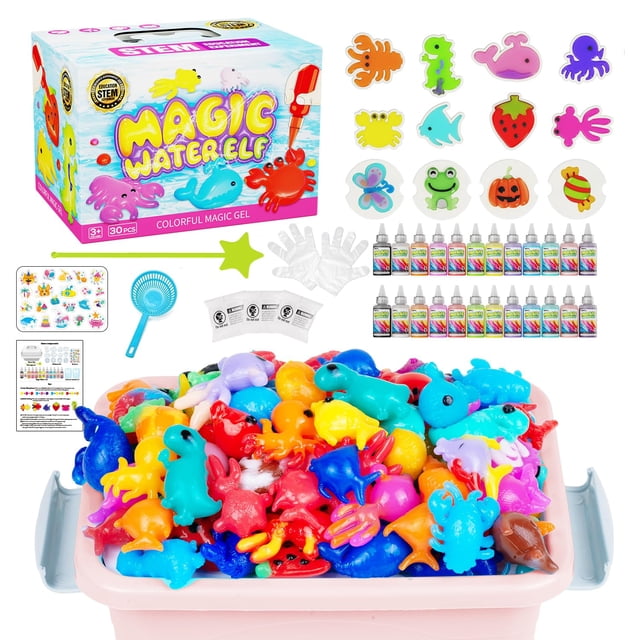Kit de juguetes acuáticos JKGIFTS Magic Water Fairy Gel con 12 geles y 12 moldes