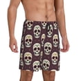thumbnail image 2 of Vsdgher funny Skull star Print Men's Pajama Shorts Lounge Bottoms Sleep Shorts Elastic Waist Lightweight PJ Shorts with Pockets-Large, 2 of 6
