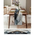 thumbnail image 3 of Ldtrchee Black Marble Table Runner 108 Inches, Modern Aesthetics Abstract Ink Painted Bed Runner Dresser Scarves Tabletop for Indoor Outdoor Parties/Ceremony/Banquet, 13"x 108", 3 of 8