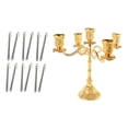 thumbnail image 1 of Candelabro Europeo De 5 Brazos Candelabro Y 6 Piezas De Espiral Espiral Vela Cónica, 1 of 9