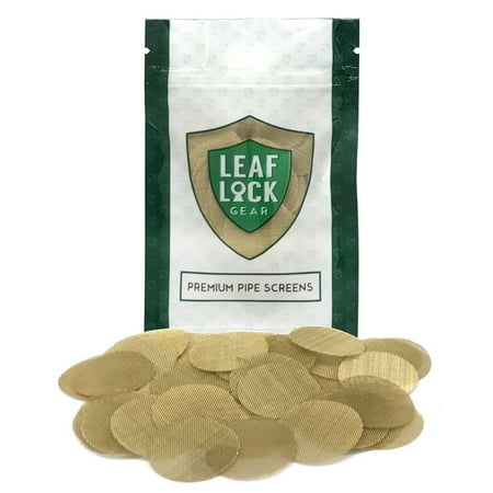 - 50 leaf lock gear premium brass tobacco pipe screen filters - 1