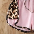 thumbnail image 5 of Toddler Kids Child Baby Girl Clothes Set Summer Short Sleeve Pocket Round Neck Top Shorts Leopard Clothing Outfits 2PCs, 5 of 6