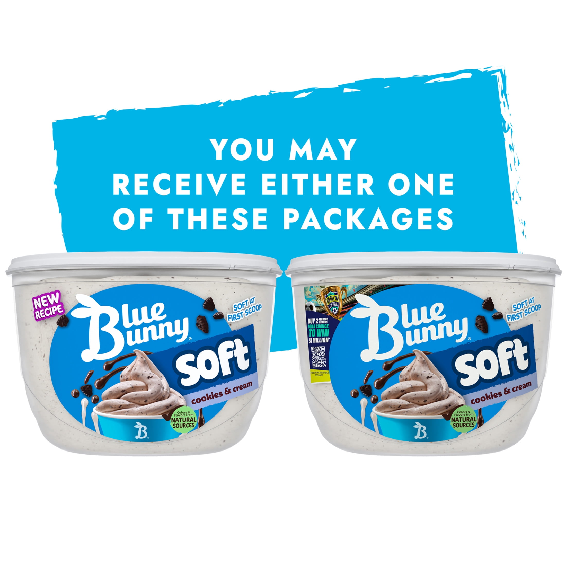Blue Bunny Soft Cookies and Cream Premium Frozen Dessert, 46 fl oz