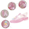 thumbnail image 4 of Gvdentm Girls Sandals Jelly Flats Shoes, Dress Up Sandals Birthday Party for Little Girls, Toddler or Kids(Pink,1), 4 of 4
