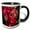 Black/White, variant on 3drose, Rose Grape, Showy Medinilla, 15oz Mug