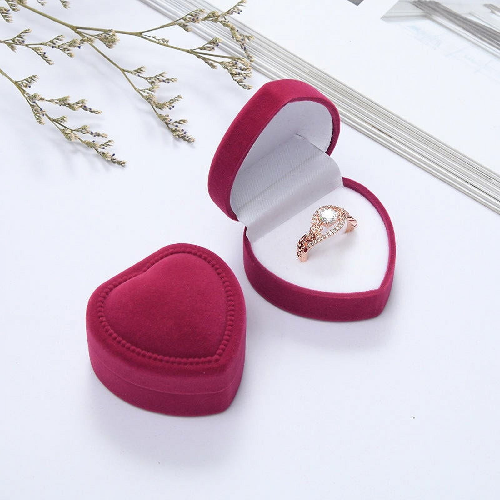 ZMHIXM Velvet Ring Box Earrings Box Jewelry Case Storage Gift Proposal Engagement Wedding Box Jewelry Counter Display