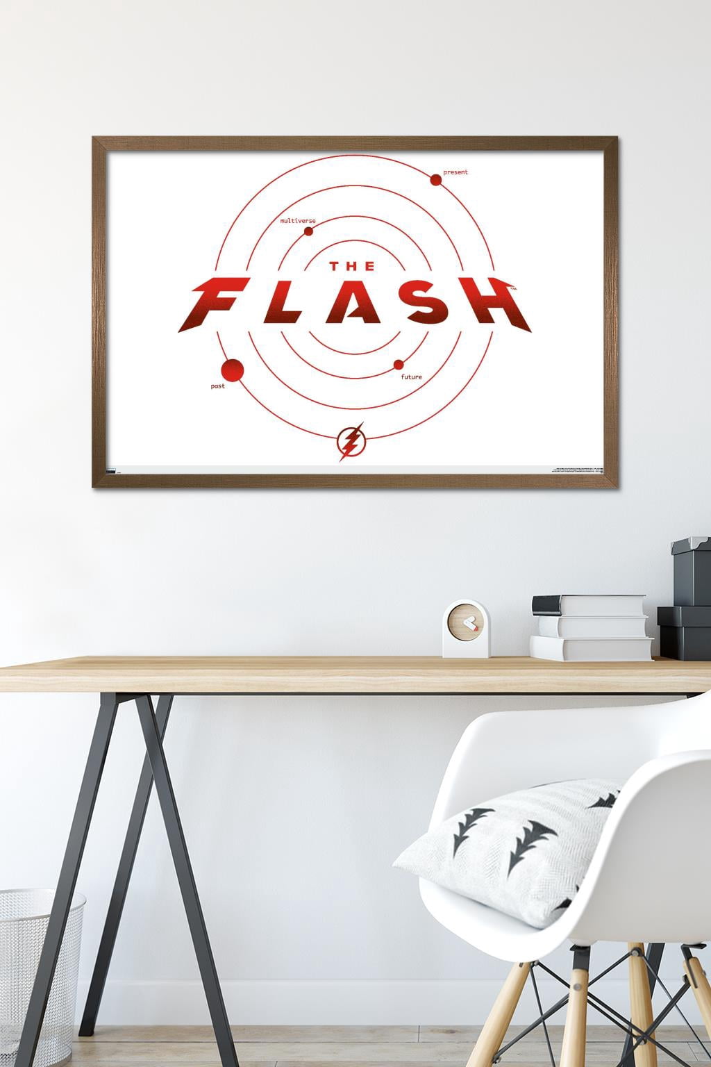 DC Comics Movie The Flash - The Timeline Wall Poster, 22.375" x 34" Framed