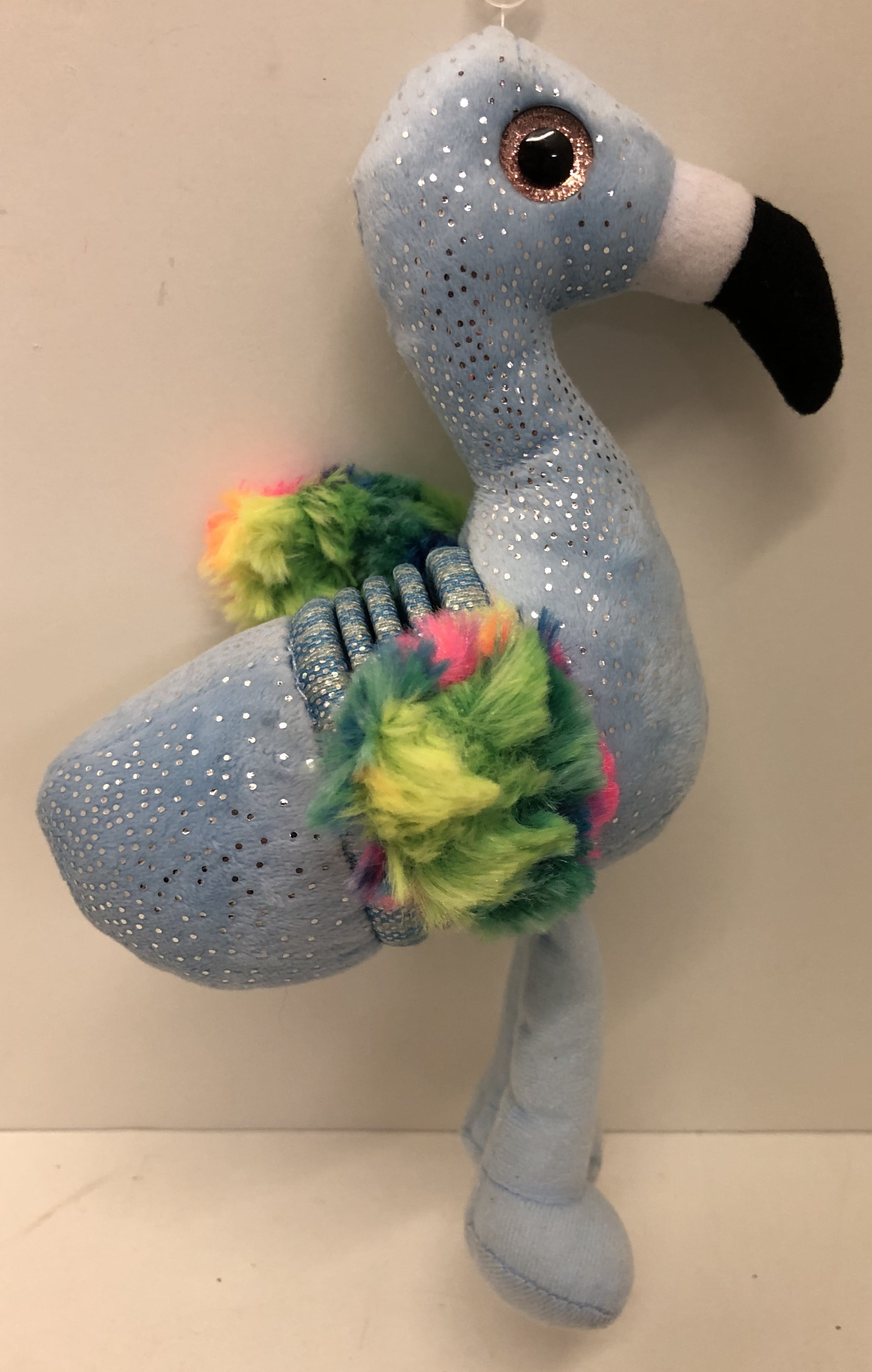 Blue flamingo stuffed animal sales