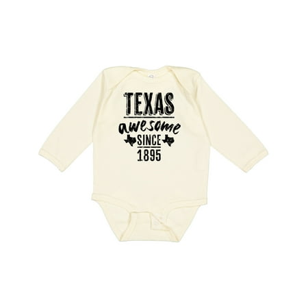 

Inktastic Texas Awesome Since 1895 Gift Baby Boy or Baby Girl Long Sleeve Bodysuit