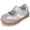 SILVER, variant on STQ Toddler Girl Mary Jane Shoes Girls Classic Sneakers with Hook and Loop Non Slip Barefoot Shoe for School Classic White Black Toddler Size 7