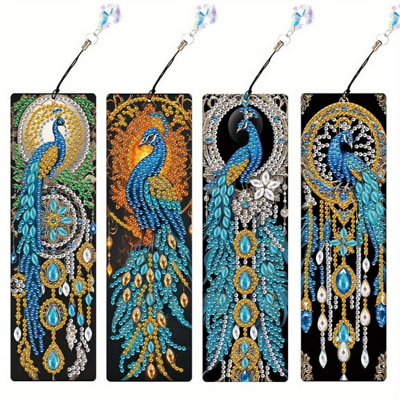 4pcs Diamond Art Painting Kit Peacock Dreamcatcher