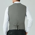 thumbnail image 6 of Mens Suit Vest, Formal Dress Waistcoat Business Wedding Vests with 3 Pockets Solid Color Tuxedo L, 6 of 7