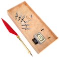 thumbnail image 4 of Tbest Feather Pen Set, Vintage Simple Style Feather Pen, For Christmas Birthday For Thanksgiving Days, 4 of 8