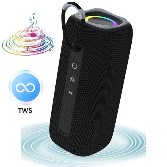 Lvelia Portable Bluetooth Speakers,Wireless Speaker with Loud Stereo Sound,Bluetooth 5.3, RGB Lights, Dual Pairing for Home, Outdoor, Party,Gift Ideas