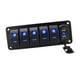 thumbnail image 5 of Panel de interruptores basculantes de 4,2 A con cargador USB doble, voltímetro de aluminio de alta resistencia para vehículos 6 pandillas, 5 of 8