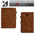 thumbnail image 5 of Embossed Folio Flip Smart Case for Samsung Galaxy Tab A 10.5 2018 SM-T590/SM-T595, Premium PU Leather Kickstand Card Slots Magnetic Auto Sleep / Wake with Pen Slot Case for Tab A 10.5 2018, Brown, 5 of 5