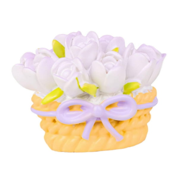 Cesta de flores de resina perfecl adorno flor artificial Estilo B