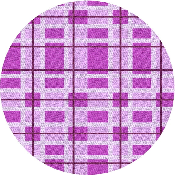 Ahgly Company Indoor Round Patterned Blossom Pink Area Rugs, 6' Round