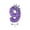 Purple-9, variant on Number Birthday Candles, Purple Glitter Crown 0-9 Set Cake Topper Candles for Birthday Anniversary Milestone Party Dessert Decor