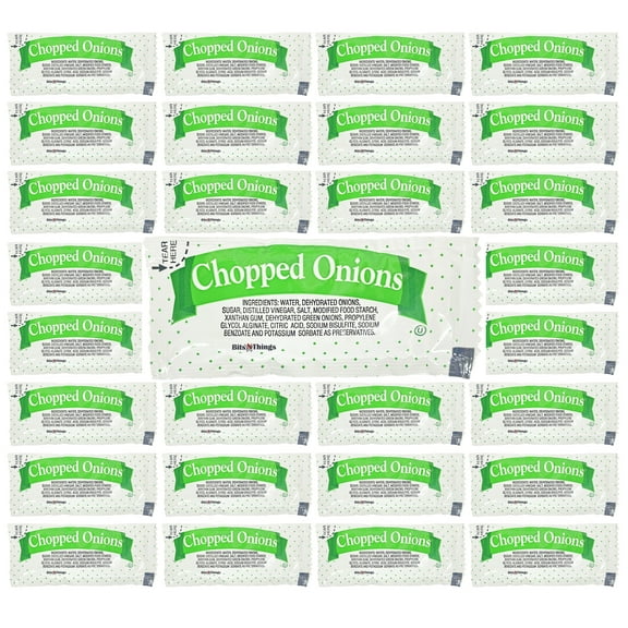 Chopped Onion Portion Packets | 9 Gram Each | By Bits N Things | Pack of 50