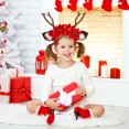 thumbnail image 1 of Fiudx Decoración del hogar Cintas para el pelo con forma de gorro navideño Adornos para el pelo con forma de asta Diademas navideñas Decoraciones navideñas Decoraciones para fiestas navideñas, 1 of 6
