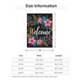 thumbnail image 4 of Throw Blanket for Couch Sofa and Bed, Floral Welcome Sign Super Soft Plush Throw Blanket, Fuzzy Cuteness Comfy Warm Washable Flannel Blanket & Throws for All Season 80"x60", 4 of 5
