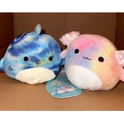 Squishmallow 5" flip a mallow Luther & Tinley shark and axolotl