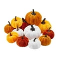 thumbnail image 1 of Halloween Artificial Pumpkins Fake Velvet Pumpkins Table Centerpiece, 1 of 6