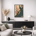 thumbnail image 5 of Framed Canvas Print Peacock Wall Art Japandi Decorative for Living Room Bedroom - 16"x24" BLACK, 5 of 8