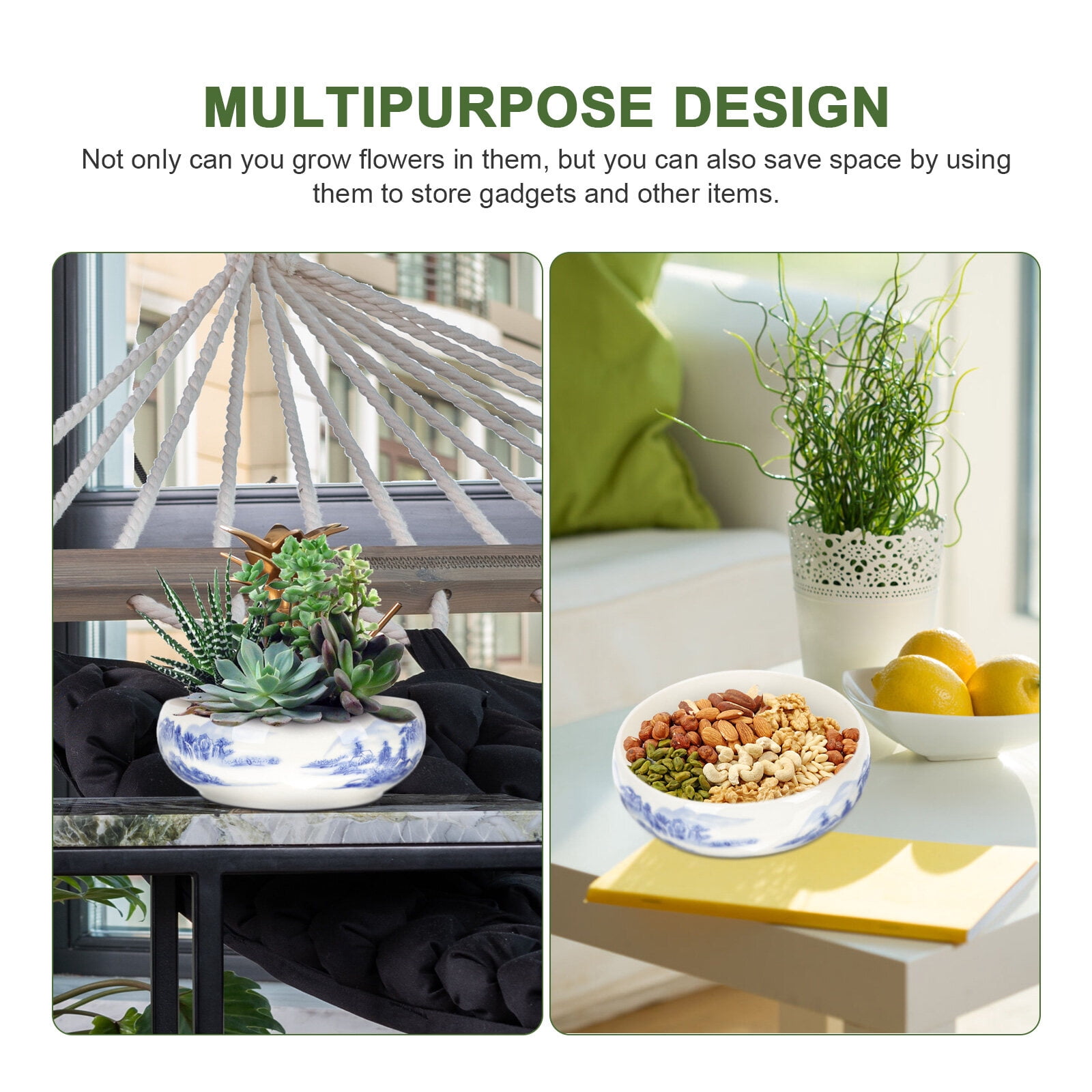 20x20cm Indoor Plant Pots Bowl for Hydroponic Plants, Flower Containers for and Decorative Use