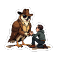 thumbnail image 6 of Colorful Vinyl Owl Stickers Waterproof Detective Style for Notebooks Luggage DIY Instruments, 6 of 9