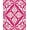 Pink, Pattern 2, variant on ODIKA 4' x 6' Machine Washable Non-Slip Area Rug, Damask Scroll High Traffic Rug, Pink, 475400