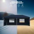 thumbnail image 5 of 10x20FT Pop Up Canopy Tent with Sidewalls, Portable Outdoor Canopy with Removable Sidewalls, Wheeled Bag, Easy Set-Up Waterproof Outdoor Party Gazebo, Instant Tent for Outdoor Event(Navy Blue), 5 of 8