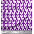 thumbnail image 1 of Soimoi Purple Cotton Voile Fabric Hen Bird Decor Fabric Printed Yard 56 Inch Wide, 1 of 1