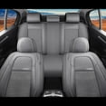 thumbnail image 3 of Coverado Car Seat Covers Gray, 5 Seats Breathable Faux Leather & Woven Fabric Seat Protectors Full Set, Universal Auto Cushions Fit Most Cars SUV Trucks, 3 of 12