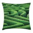 thumbnail image 1 of Garden Throw Pillow Cushion Cover, Green Plant Maze Growth Ecology and Nature Theme Labyrinth Landscape Outdoors City Park, Decorative Square Accent Pillow Case, 24 X 24 Inches, Green, by Ambesonne, 1 of 2