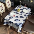 thumbnail image 2 of White and Blue Of Leopard Print Rectangle Tablecloth 60"x120",Waterproof Polyester Rectangle Table Cloth, Wipeable Spillproof Polyester Tablecloth for Dining, Camping, Indoor and Outdoor, 2 of 6