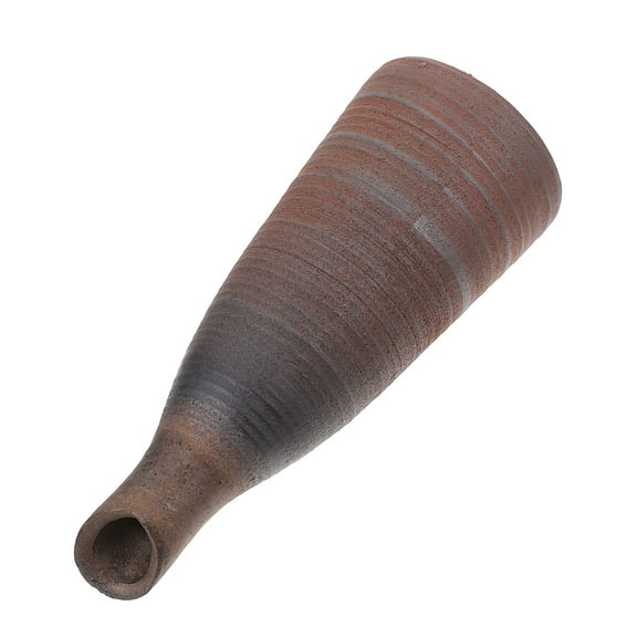 GOOHOCHY Dark Brown Crude Pottery Flower Vase for Decoration Office Desk Decor