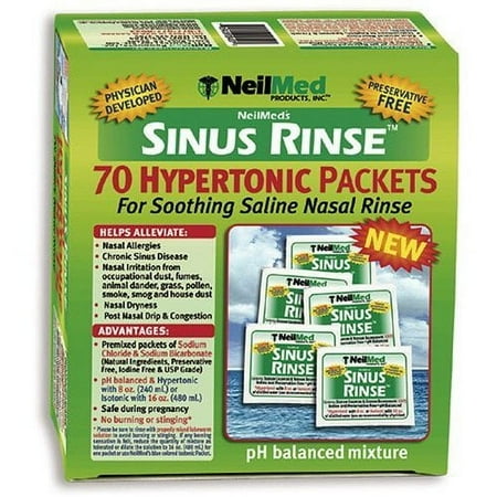 NeilMed Sinus Rinse Extra Strength Soothing Saline - 70 Packets