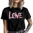 thumbnail image 3 of Camisetas para hombre, camisetas casuales de manga corta con texto "Te amo" para San Valentín, camisetas gráficas para hombre, 3 of 8
