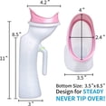 thumbnail image 5 of Urinario femenino portátil para mujeres y ancianos, dispositivo de micción que brilla en la oscuridad, botella de orinal contorneada para recolección de orina, 5 of 5
