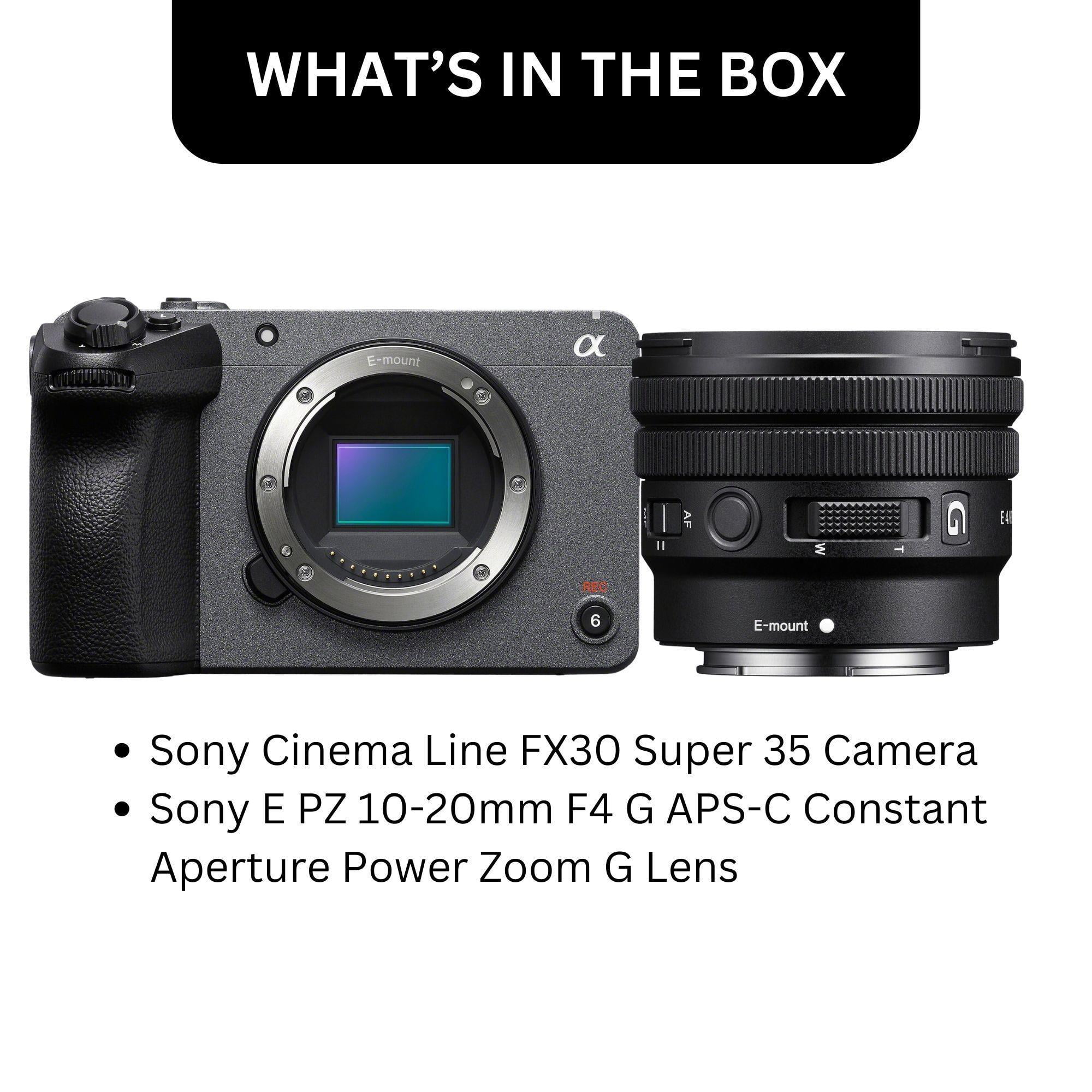 Sony Cinema Line FX30 Super 35 Camera - 4K Resolution with Sony 10