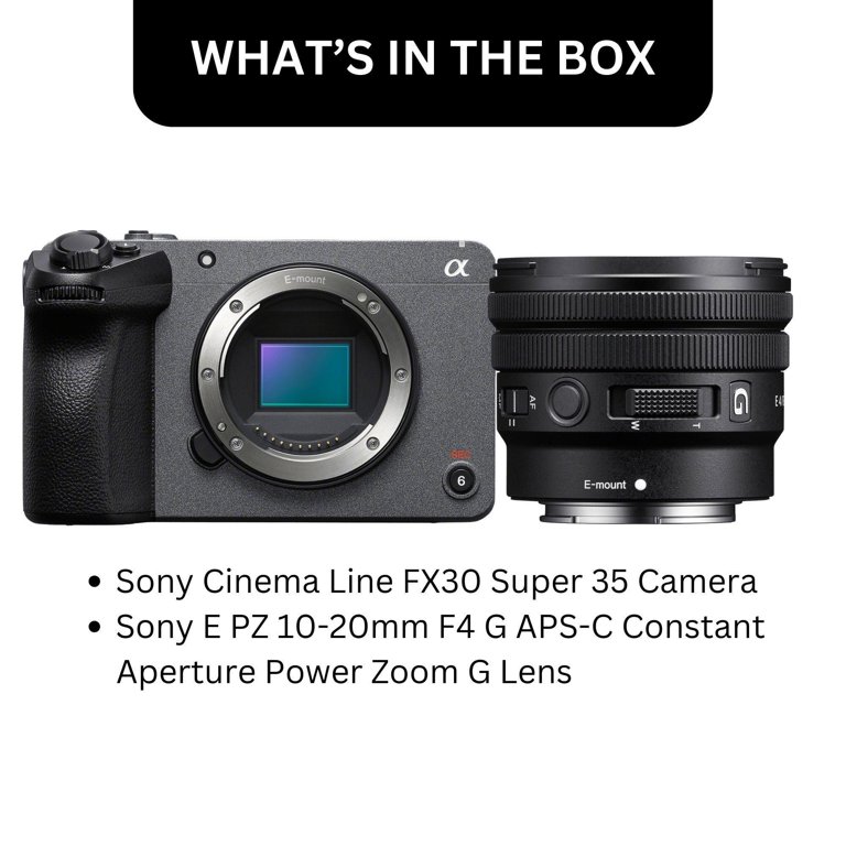 Sony Cinema Line FX30 Super 35 Camera - 4K Resolution with Sony 10