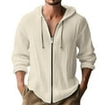 thumbnail image 2 of Taqqpue Hoodies for Men Casual Solid Color Zip Up Drawstring Hooded Sweatshirts Fall Winter Loose Fit Oversize Jacket Shirts, 2 of 6