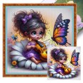 thumbnail image 1 of Kit Punto Cruz para Niña Bordado Con Hilo Algodón Ecológico 11CT Arte 45x45cm, 1 of 9
