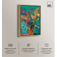 thumbnail image 2 of Bold And Bright Flower Vase Flowers In Vase Paintings Canvas Wall Art by Art Remedy, Gold Floater Frame, 11.5" x 16.5", 2 of 7