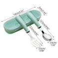 thumbnail image 5 of Jacenvly Toys Girls 8-10 Wrtgerht 304 Stainless Steel Children'S Spooand Fork Baby Food Supplement Spoon Fork Combination Tableware Kitchenware (Color : Green), 5 of 9