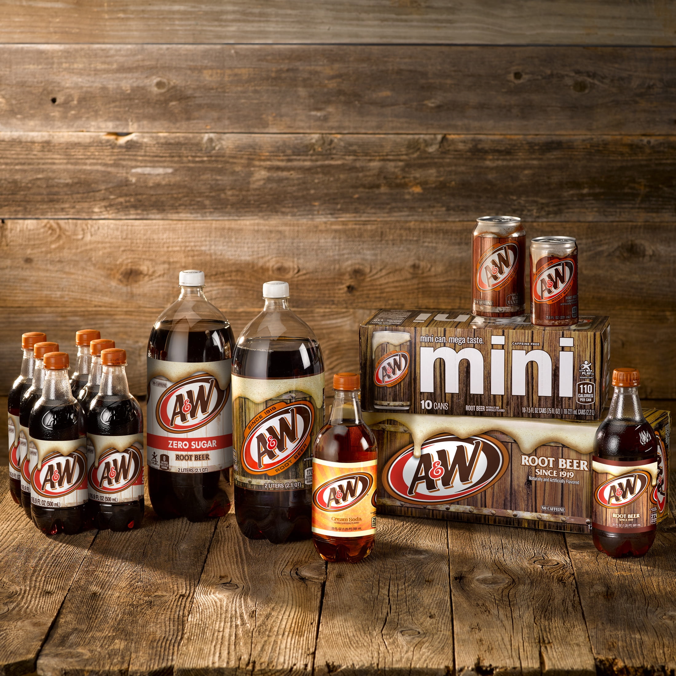 A&W Root Beer Soda Pop, 20 fl oz, Bottle
